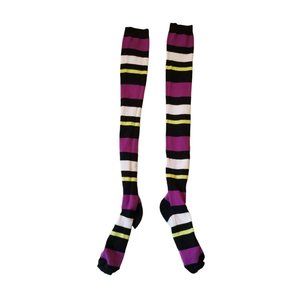 Long Socks Striped Disney Tim Burton’s Nightmare Before Christmas Purple Black